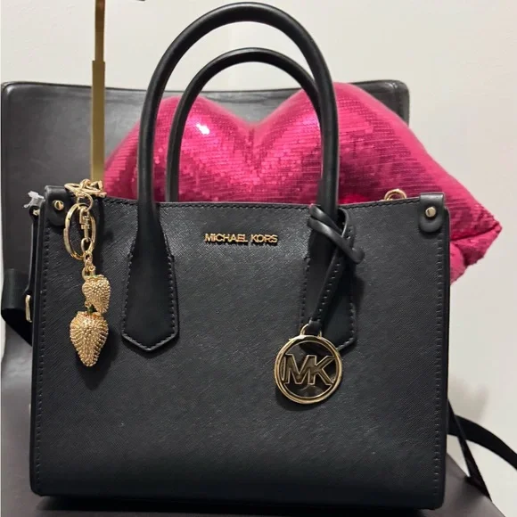 Gold Strawberry Bag Charm - Picture 2 of 4